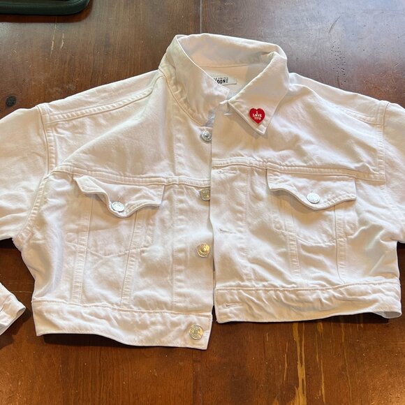 Solid & Striped x Re/Done Hollywood white cropped denim jean jacket Size S - Picture 1 of 11